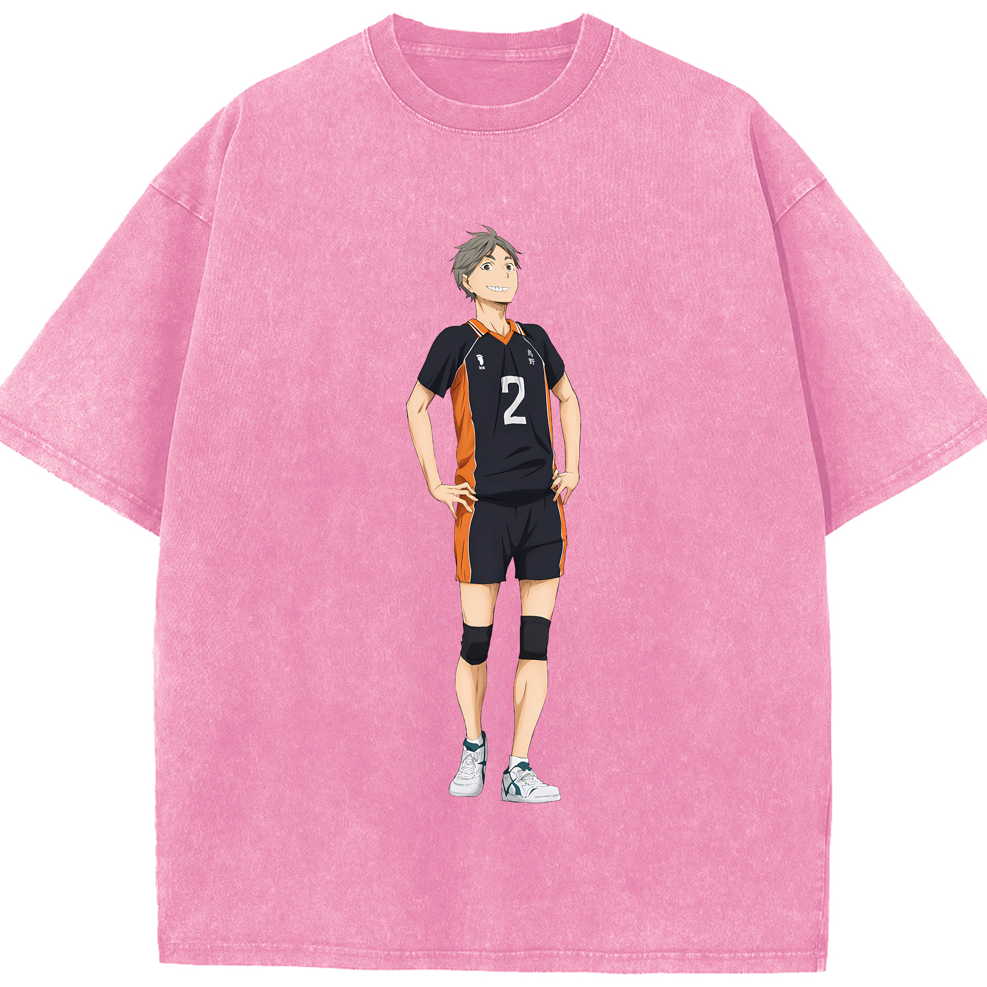 （画像用） ハイキュー!! Haikyu!! 綿100% ヴィンテージ風 半袖Tシャツ（フロントプリント）